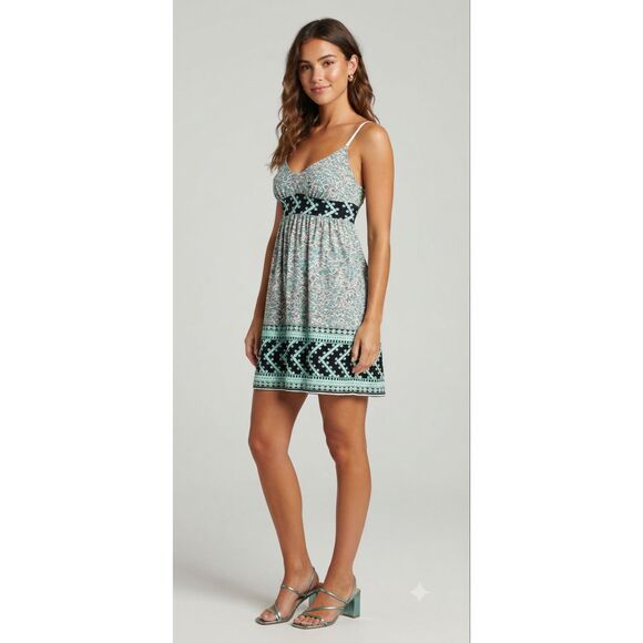 Ruby Rox Dresses & Skirts - Ruby Rox Boho Floral Tie Back Dress Size S Cottagecore Y2K Adjustable Straps